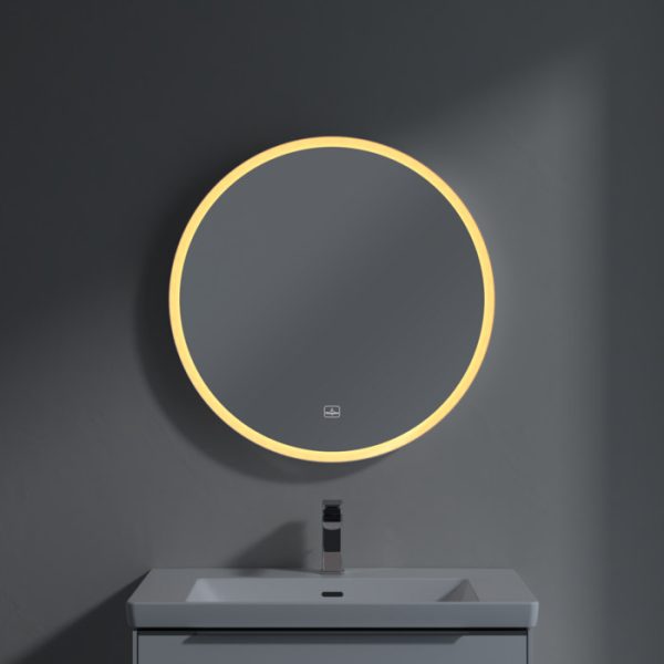 Villeroy and Boch Subway 3.0 White Matt 710mm Round LED Illuminated Mirror - Image 2