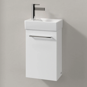 Villeroy and Boch Avento 360mm Wall Hung Vanity Unit & Basin   White with Chrome Handle