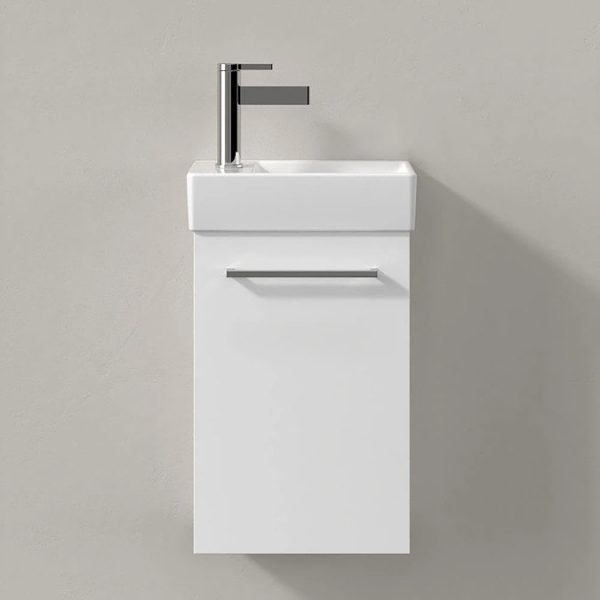 Villeroy and Boch Avento 360mm Wall Hung Vanity Unit & Basin   White with Chrome Handle - Image 3
