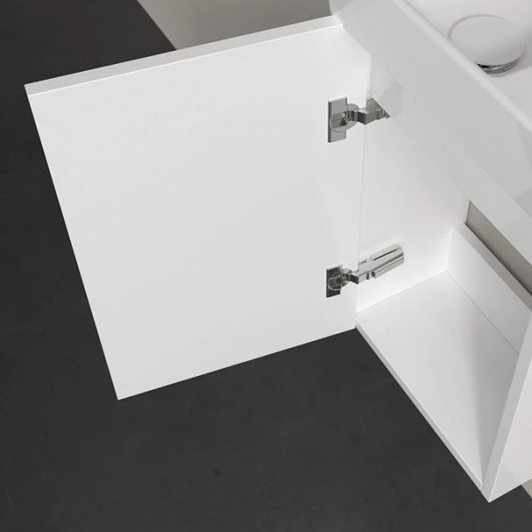 Villeroy and Boch Avento 360mm Wall Hung Vanity Unit & Basin   White with Chrome Handle - Image 2