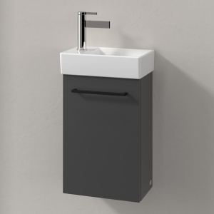 Villeroy and Boch Avento 360mm Wall Hung Vanity Unit & Basin   Graphite with Black Handle