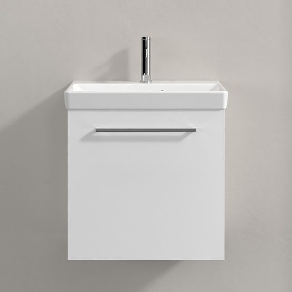 Villeroy and Boch Avento 550mm Wall Hung Vanity Unit & Basin   White with Chrome Handle - Image 3