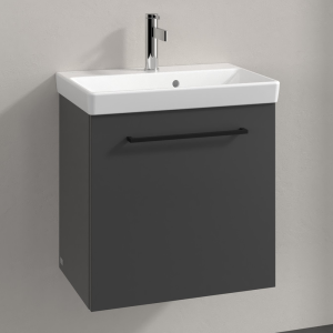 Villeroy and Boch Avento 550mm Wall Hung Vanity Unit & Basin   Graphite with Black Handle