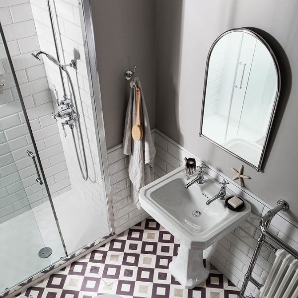 Burlington Arched Mirror with Chrome Frame - Image 3