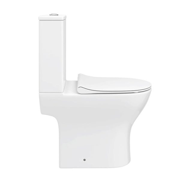 Alps Modern Rimless Short Projection Toilet + Soft Closing Seat - Image 5
