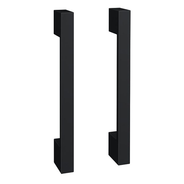 Apollo2 505mm Gloss Grey Wall Hung Vanity Unit w. Matt Black Handles - Image 2