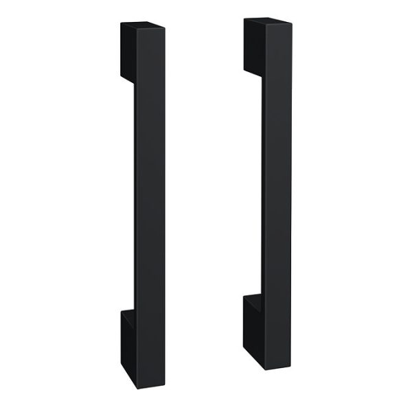 Apollo2 505mm Gloss Grey Compact Floor Standing Vanity Unit w. Matt Black Handles - Image 3