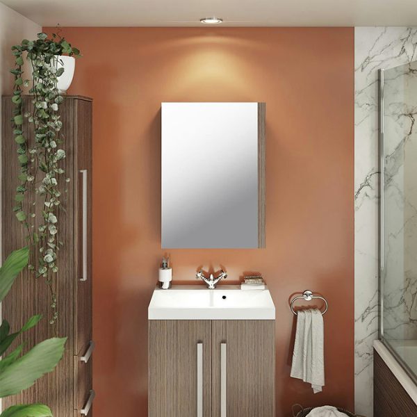 Orchard Wye Walnut 760 x 542mm Mirror Cabinet - Image 3