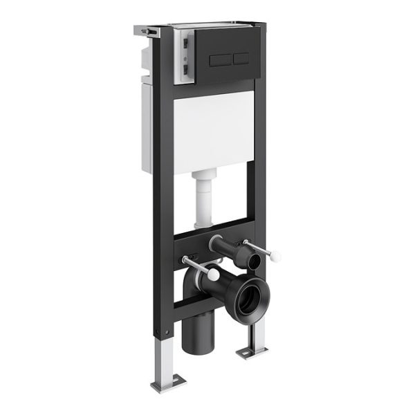 Arezzo Complete Wall Hung Toilet Set   Matt Black Flush - Image 5