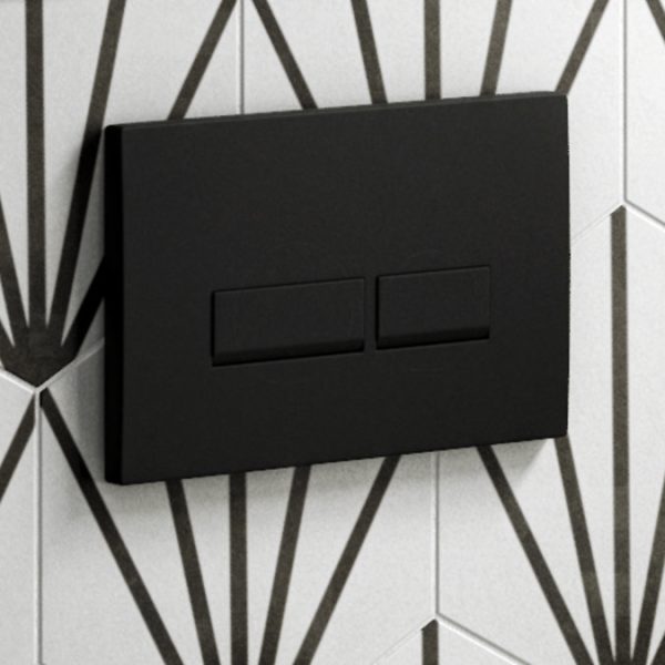 Arezzo Complete Wall Hung Toilet Set   Matt Black Flush - Image 4
