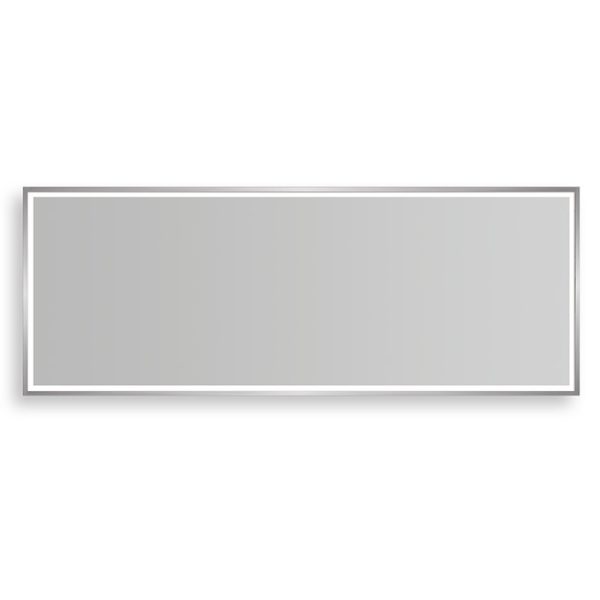 Arezzo 1200 x 450 Brushed Silver LED Universal Mirror with Motion Sensor and Anti Fog - Image 3