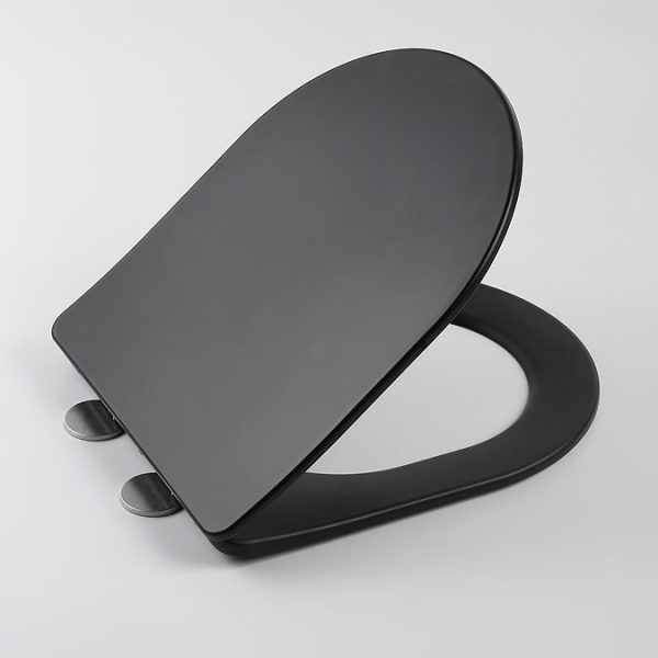 Arezzo Matt Black BTW Close Coupled Toilet + Soft Close Seat - Image 6