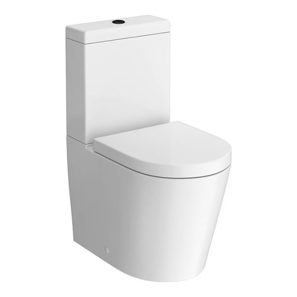 Arezzo BTW Close Coupled Toilet with Soft Close Seat (Matt Black Flush + Hinges) - Image 3