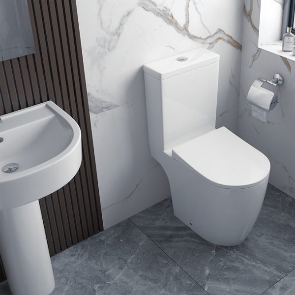 Arezzo Compact Close Coupled Toilet + Soft Close Seat - Image 5