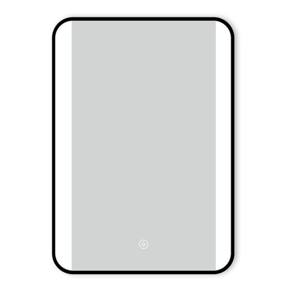 Arezzo Matt Black 500 x 700mm Rectangular LED Mirror with Anti Fog, Touch Control & Colour Changing Light - Image 3