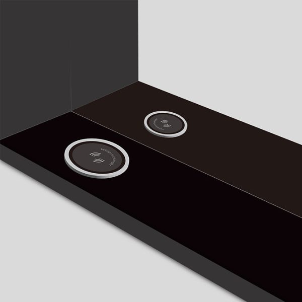 Arezzo 500 x 700 Matt Black LED Mirror with Motion Sensor, Wireless Mobile Charger, Toothbrush Charger and Anti Fog - Image 3