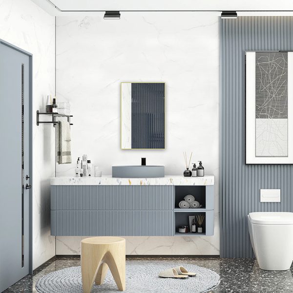 Arezzo Thin Frame 400 x 600mm Rectangular Mirror   Brushed Brass - Image 3