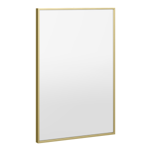 Arezzo Thin Frame 400 x 600mm Rectangular Mirror   Brushed Brass
