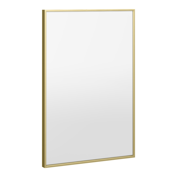 Arezzo Thin Frame 400 x 600mm Rectangular Mirror   Brushed Brass