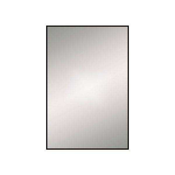Arezzo Thin Frame 400 x 600mm Rectangular Mirror   Matt Black - Image 2