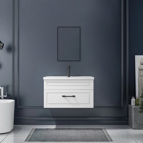 Arezzo Thin Frame 400 x 600mm Rectangular Mirror   Matt Black - Image 4