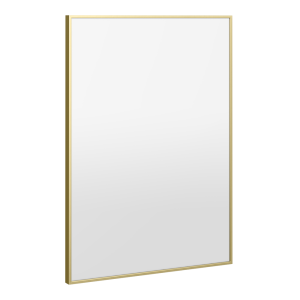 Arezzo Thin Frame 500 x 700mm Rectangular Mirror   Brushed Brass