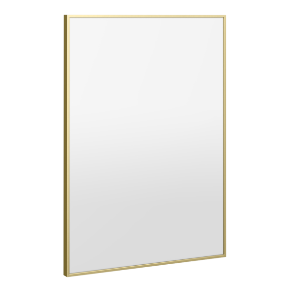 Arezzo Thin Frame 500 x 700mm Rectangular Mirror   Brushed Brass
