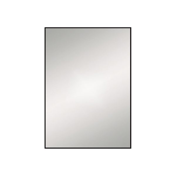 Arezzo Thin Frame 500 x 700mm Rectangular Mirror   Matt Black - Image 2