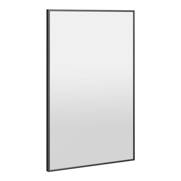 Arezzo Thin Frame 500 x 800mm Rectangular Mirror   Matt Black - Image 3