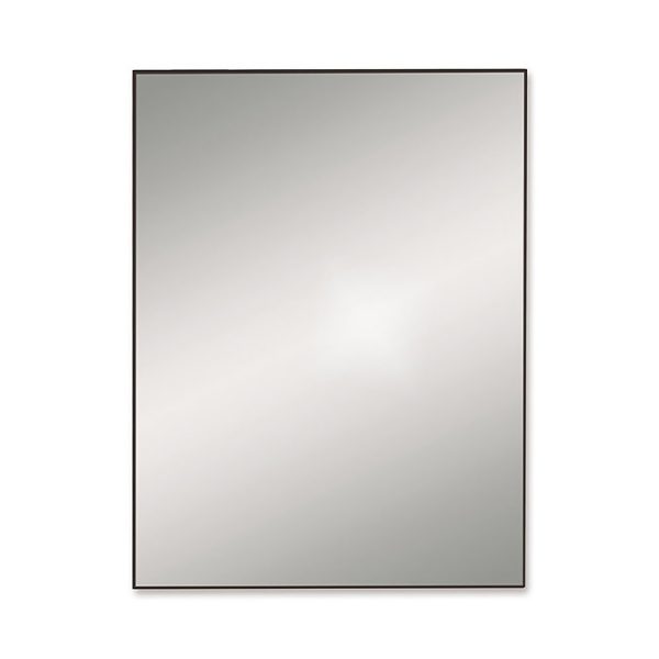 Arezzo Thin Frame 600 x 800mm Rectangular Mirror   Matt Black - Image 3