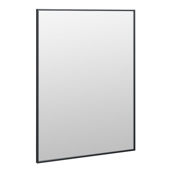 Arezzo Thin Frame 600 x 800mm Rectangular Mirror   Matt Black - Image 4