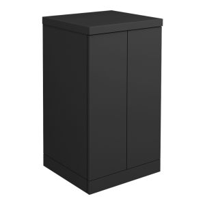 Atlas 500mm 2 Door Floor Standing Countertop Vanity Unit   Matt Black