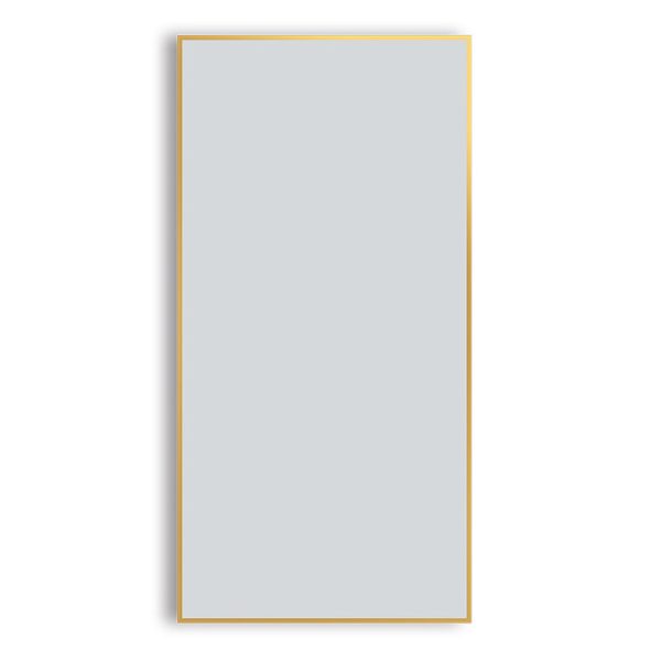 Arezzo Brushed Brass Square Edge Framed Bathroom Mirror   1400 x 700mm - Image 2