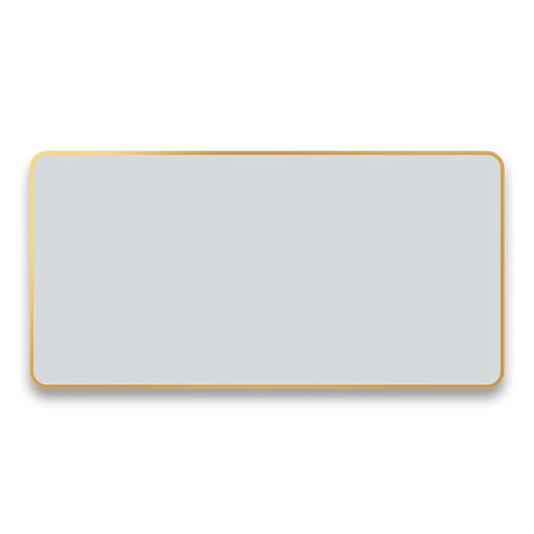 Arezzo Brushed Brass Framed Bathroom Mirror   1400 x 700mm - Image 2