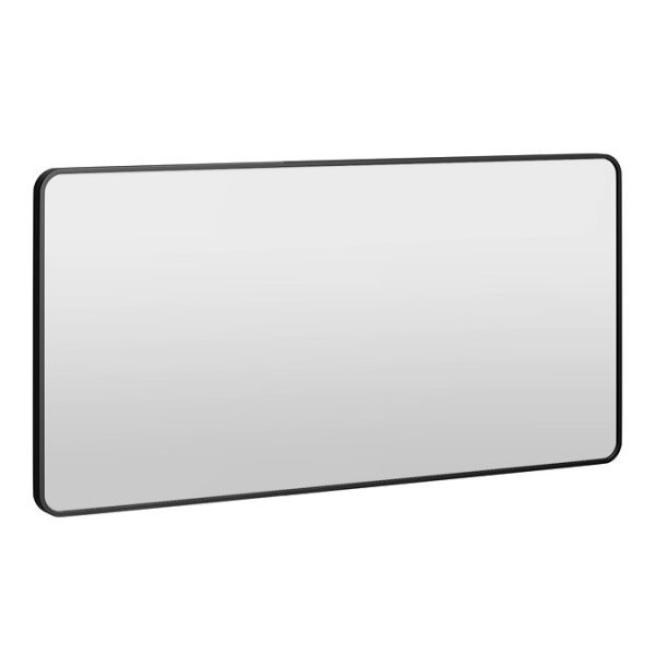 Arezzo Matt Black Framed Bathroom Mirror   1400 x 700mm - Image 2