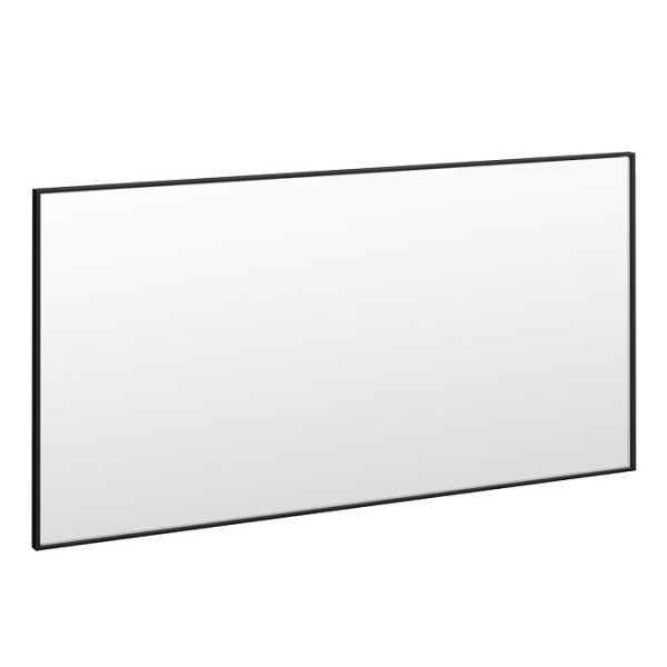 Arezzo Matt Black Square Edge Framed Bathroom Mirror   1400 x 700mm - Image 2