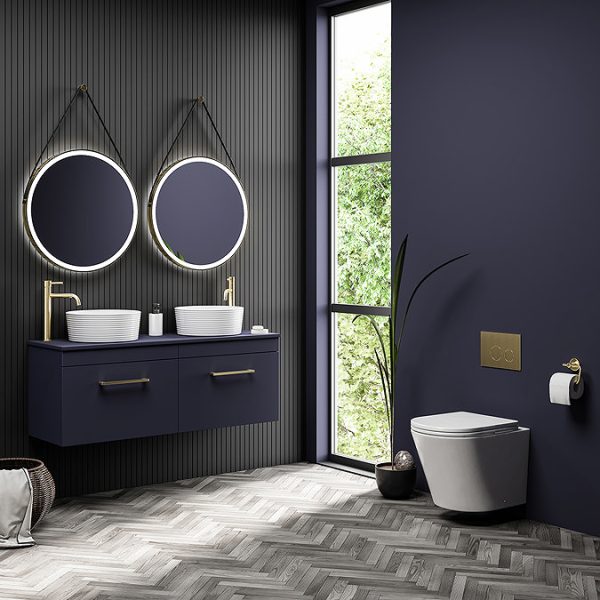Arezzo Matt White Rimless Wall Hung Toilet with Soft Close Seat - Image 2