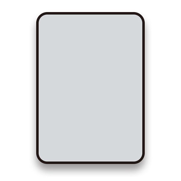 Arezzo Matt Black 700 x 500 Rectangular Mirror - Image 3