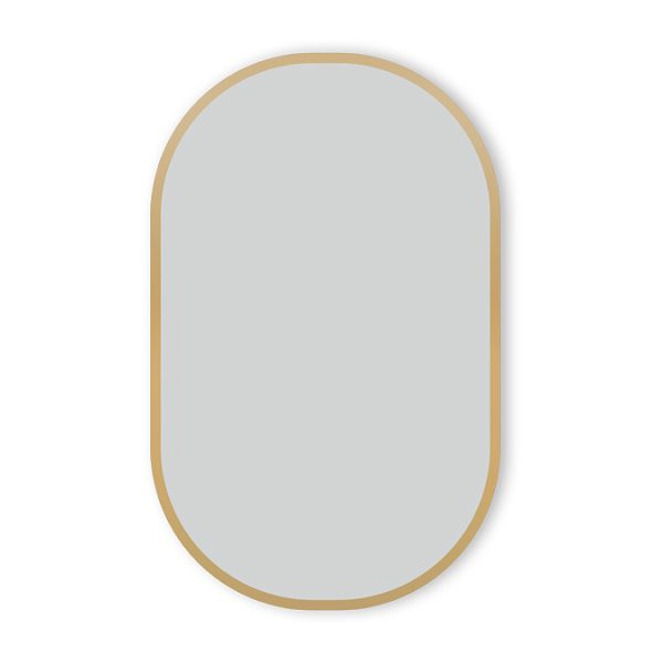 Arezzo Brushed Brass Capsule Mirror 600 x 1000mm - Image 3