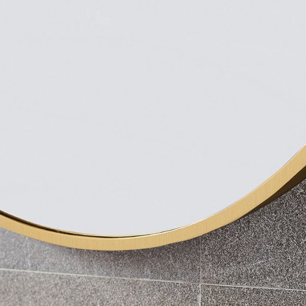 Arezzo Brushed Brass Capsule Mirror 600 x 1000mm - Image 4