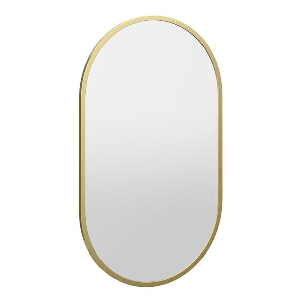 Arezzo Brushed Brass Capsule Mirror 600 x 1000mm - Image 5