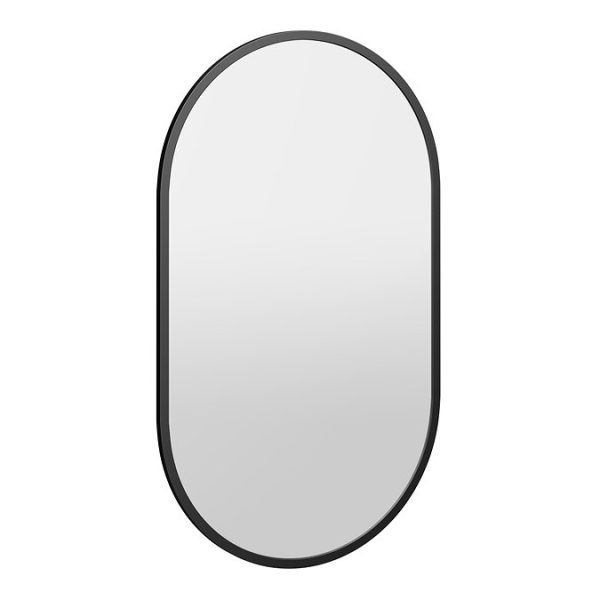 Arezzo Matt Black Capsule Mirror 600 x 1000mm - Image 5