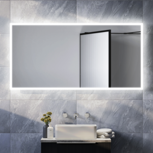 Arezzo 1200 x 600mm LED Illuminated Bathroom Mirror with Shaver Socket & Anti Fog