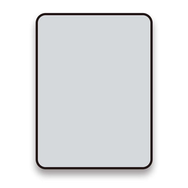 Arezzo Matt Black 800 x 600 Rectangular Mirror - Image 3