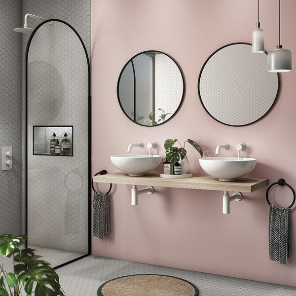 Arezzo Matt Black 600mm Round Mirror - Image 8