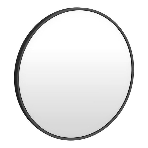 Arezzo Matt Black 600mm Round Mirror - Image 3