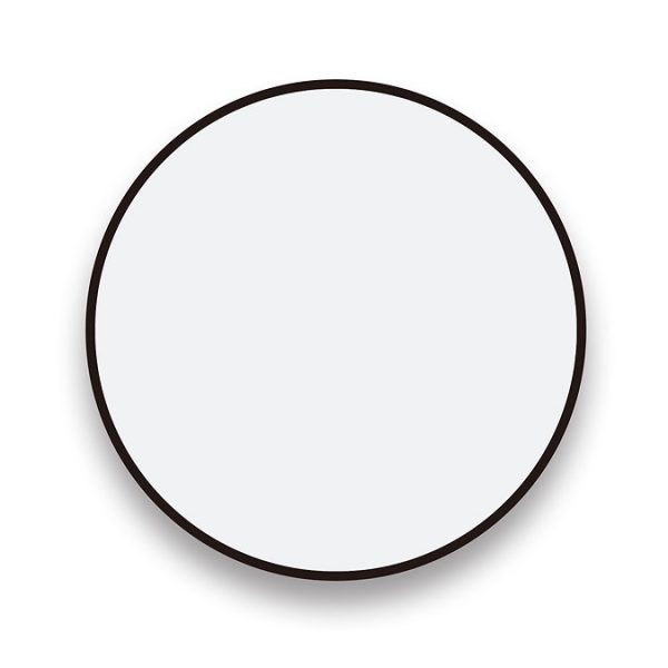 Arezzo Matt Black 600mm Round Mirror - Image 4