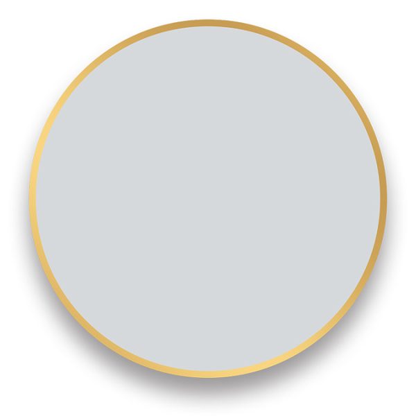 Arezzo Brushed Brass 600mm Round Mirror - Image 3