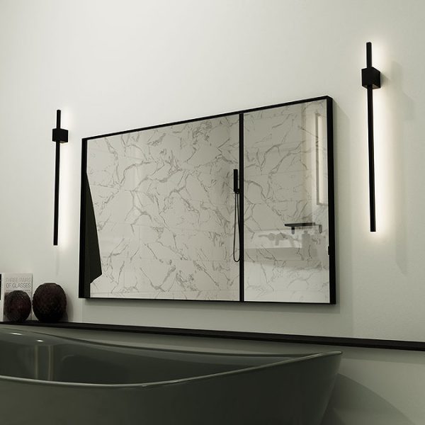 Arezzo Black 1000 x 800mm Rectangular Mirror - Image 3