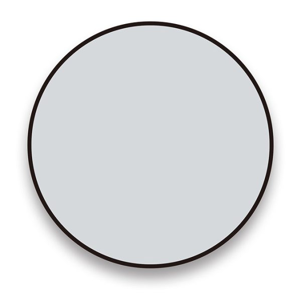 Arezzo Matt Black 700mm Round Mirror - Image 3